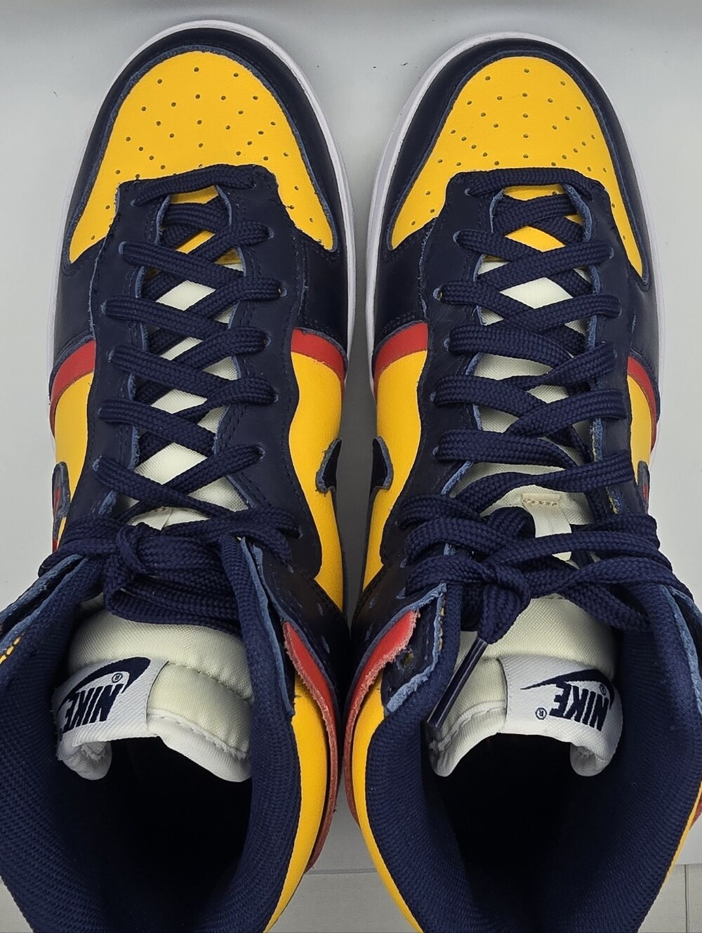 Nike Dunk High Up Varsity Maize Michigan Navy DH3718 701 Womens Size 9.5 - Picture 7 of 8